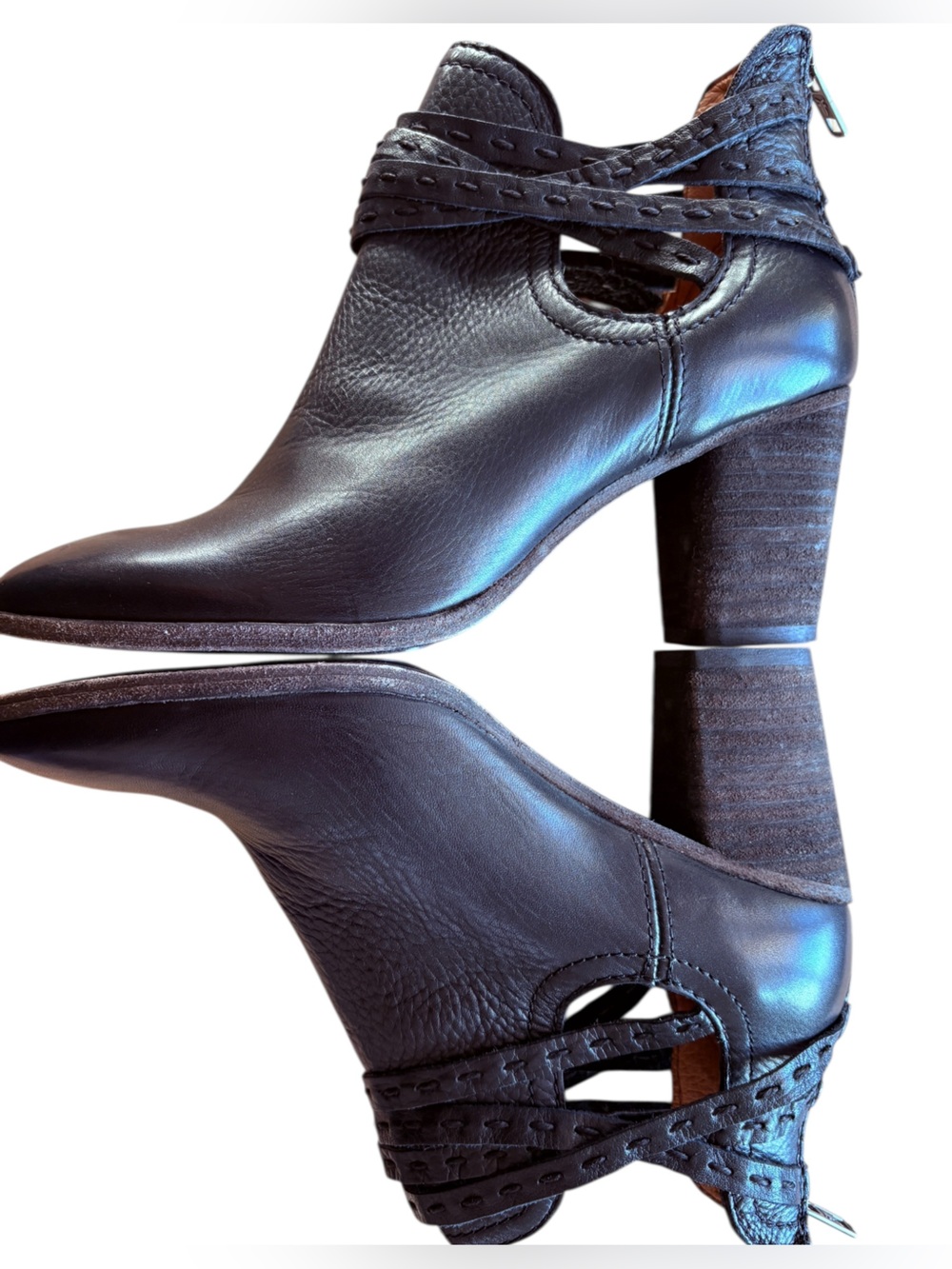 🖤 👢FRYE Naomi Pickstitch Shootie – Black Leather – Women’s 7.5